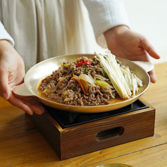 [놋담]방짜유기 직화 불고기 접시