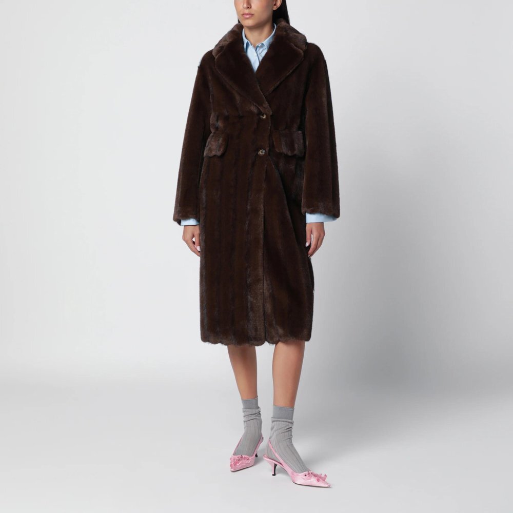 스워드 6644 기타 26 F/W 스워드 6644 다크 브라운 페이크 퍼 코트 9108EKO-WM4 B0052306972