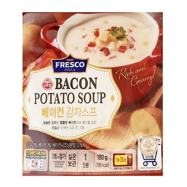 알티피아 알티피아 [하프클럽/알티피아]오뚜기 베이컨 감자스프 180gX4 즉석조리식품 담백함