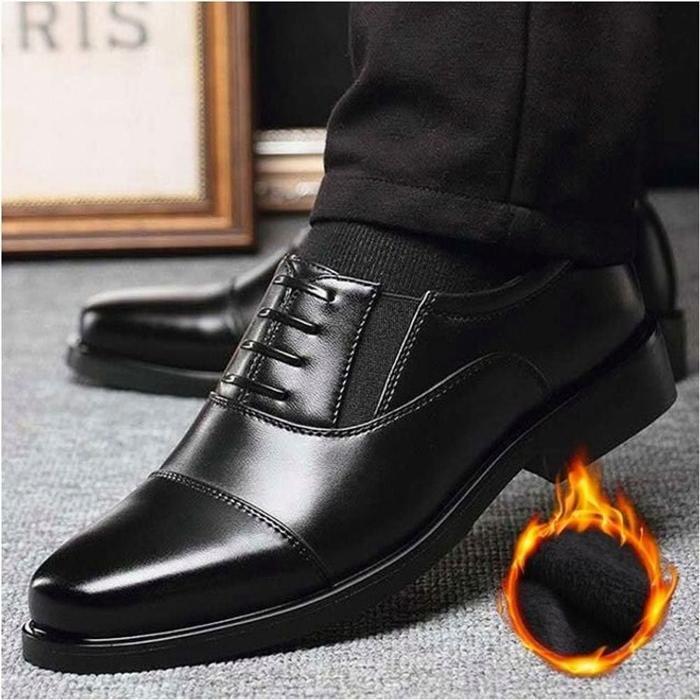 셀러허브제화 [라일리] Rly 출근신발 기모구두 정장 남자 털안감 겨울 방한로