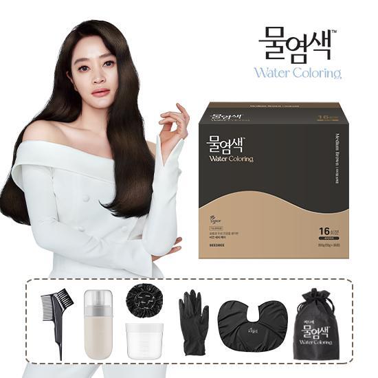 ★광클단독특가★ 씨드비 프리미엄 물염색 총 16회분(미디엄브라운/내추럴블랙)