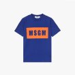 [MSGM] 여성 박스 로고 반팔티 블루 MGM22FRTS304BL