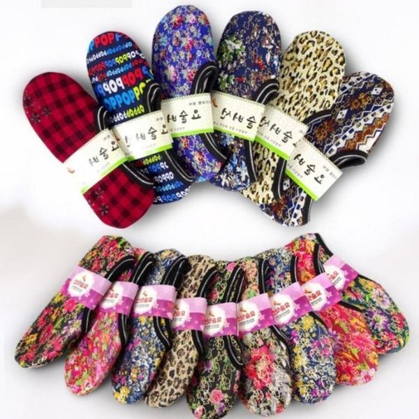 셀러허브(하프클럽) [하프클럽/셀러허브_여성트랜드패션]제품 기모 1켤레 덧신 버선 색상랜덤 발목 꽃 겨울 덧신 꽃무늬 단목