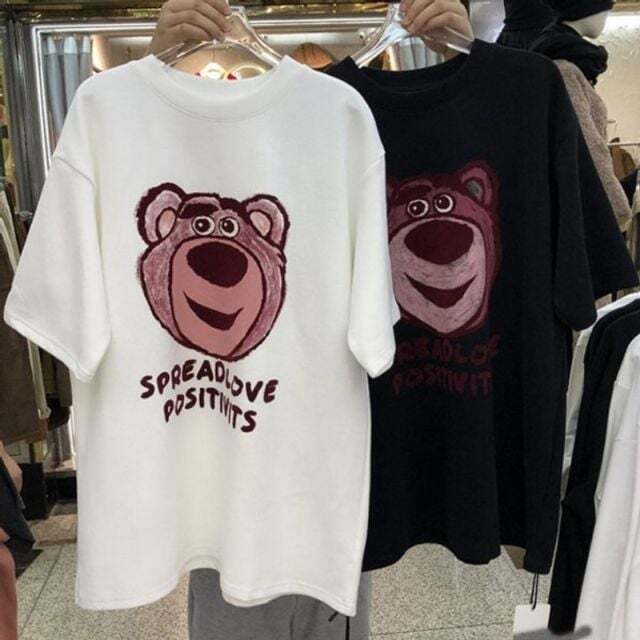 지오벤처스 여자 인기 베어 반팔 티셔츠 감성 루즈핏 여성 라운드