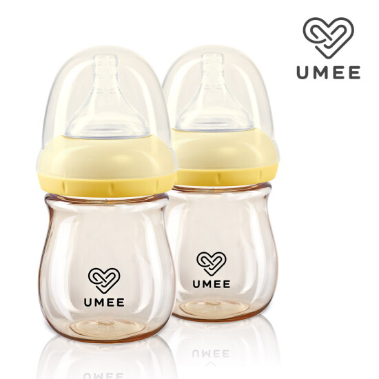 [유미][유미] PPSU 160ml 스타트젖병 옐로우 2개입 (젖꼭지 포함)