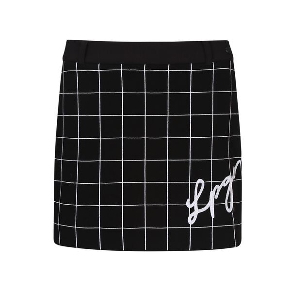 스타일이십사 주식회사 TBJ [하프클럽/LPGA]여성 체크 H라인 니트 큐롯(L213CU806P)