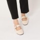 [포멜카멜레][포멜카멜레] 큐빅진주버클 스트랩 뮬 아이보리 4CM (FIY1F1SM804C2)
