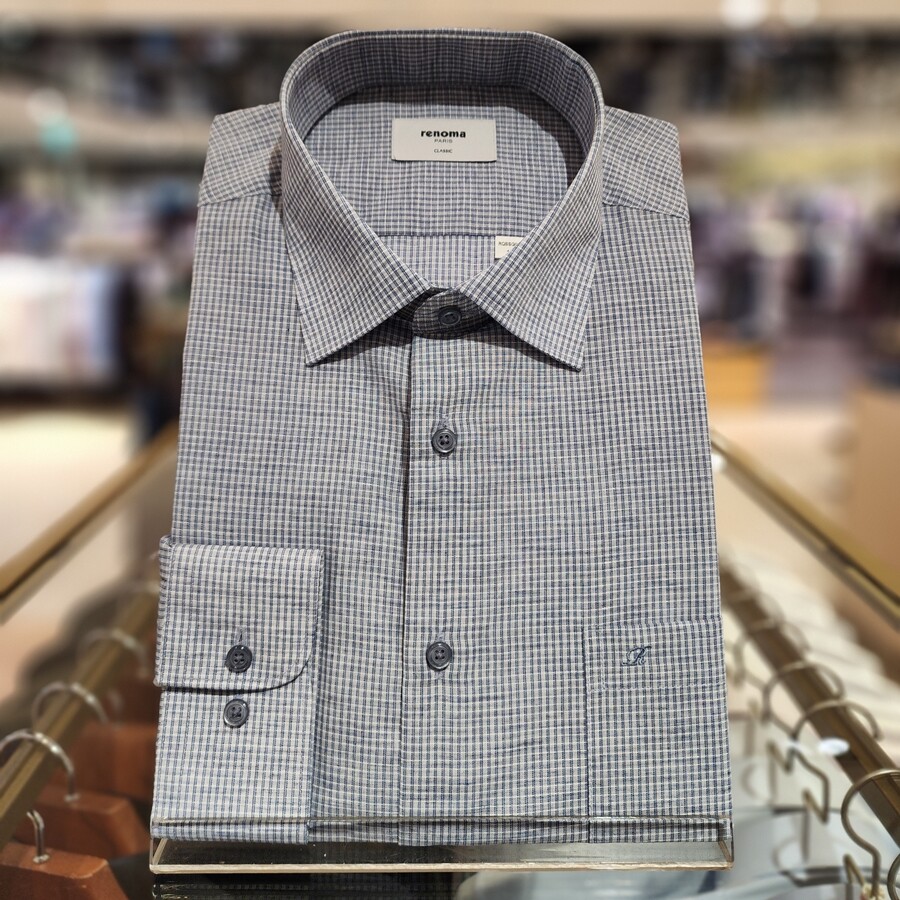 RENOMA [AK분당점] [레노마] 린넨혼방 투톤체크 일반핏 RQSSG0040NY