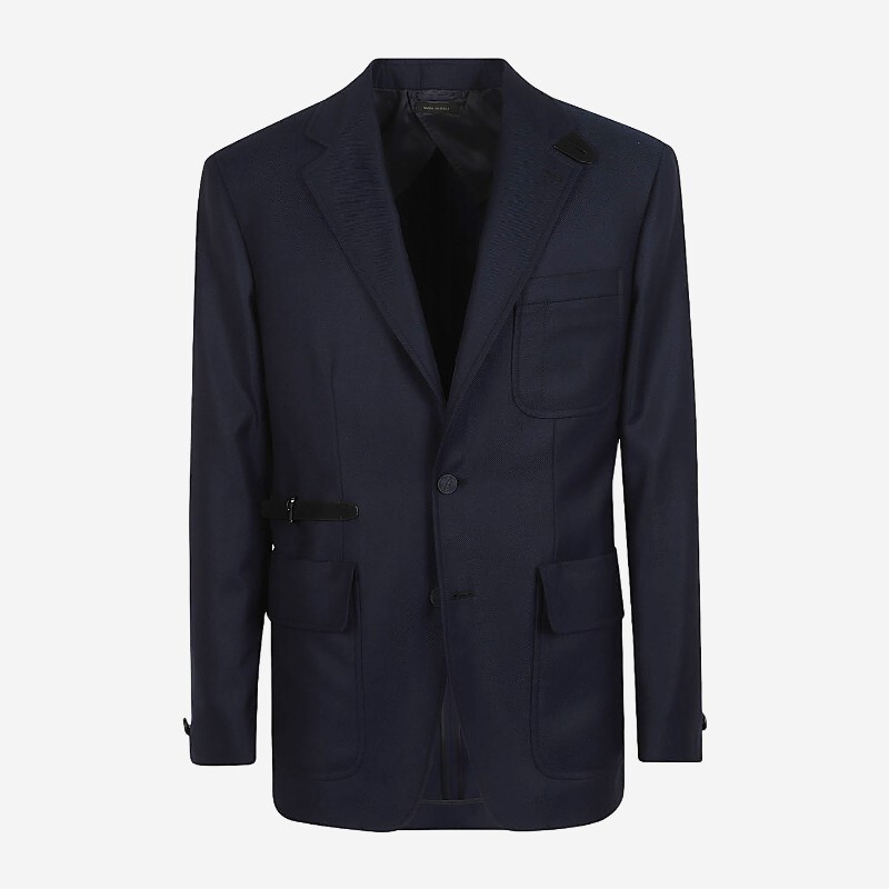 BRIONI 브리오니 브리오니 메탈 버클 사이드 스트랩 투 버튼 블레이저 SGSB0L PDA854000