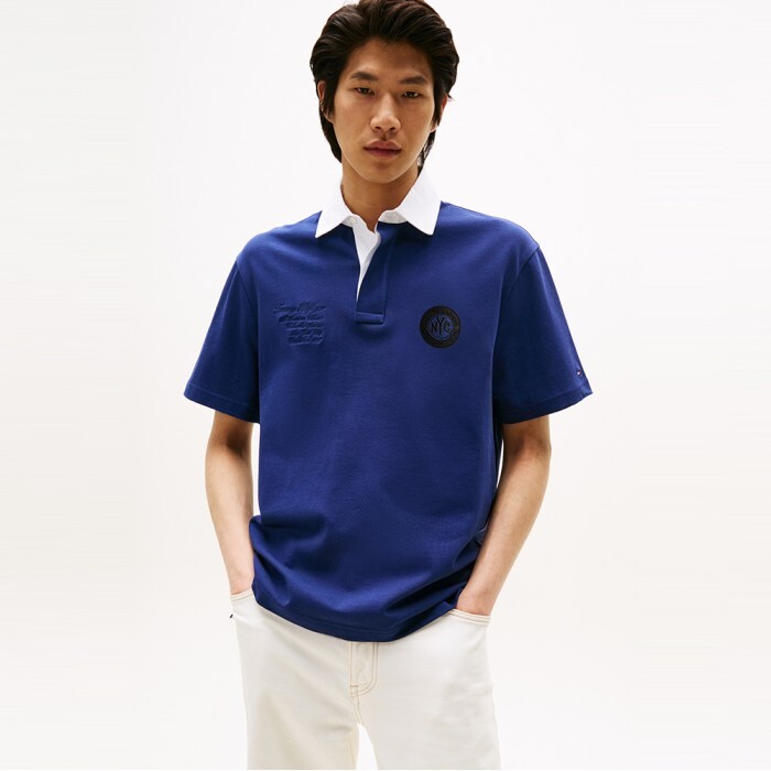 타미힐피거 남성 [공식] [타미힐피거] 클래식 럭비 티셔츠 (T12F6TKT400MT1C7G)