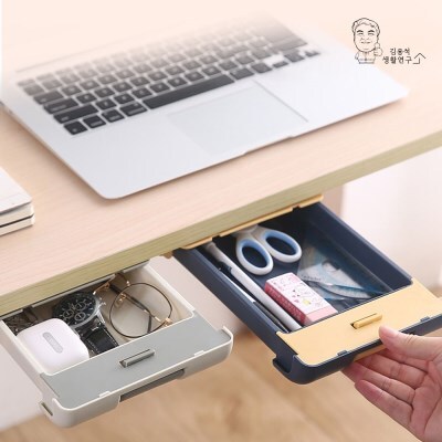 텐바이텐 듀올 슬라이딩 수납장 틈새 책상정리 미니서랍 부착식