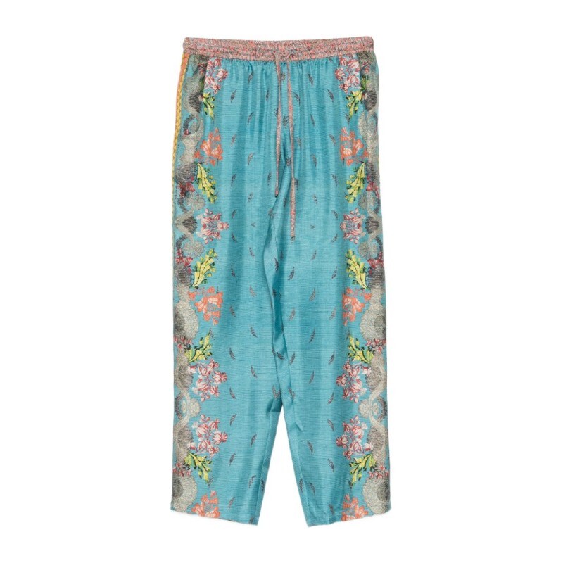 피에르루이마샤 피에르루이마샤 플로럴 프린트 드로우스트링 캐주얼 팬츠 ALOE S PT10959 101518572