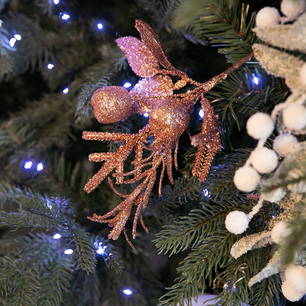 플라워트리 플라워트리 크리스마스 눈송이 잎 장식 애플콕가지 21cm 꾸미기 소품 용품 오너먼트 데코 이벤트 파티 겨울 인테리어