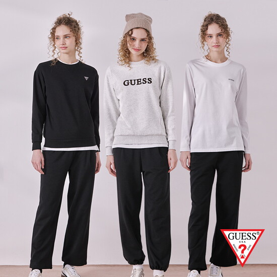 [게스 언더웨어]게스 GUESS 여성 기모 셋업 3종+이너티 1종