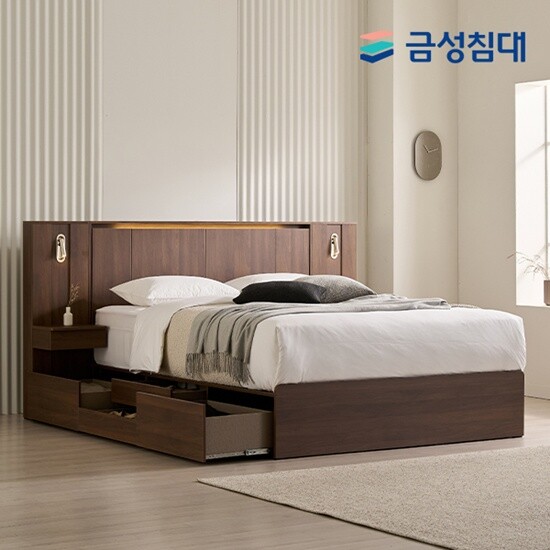 [금성침대]○[엘라이브]루미에르 LED 호텔형 수납침대 풀패키지 (퀸/Q)