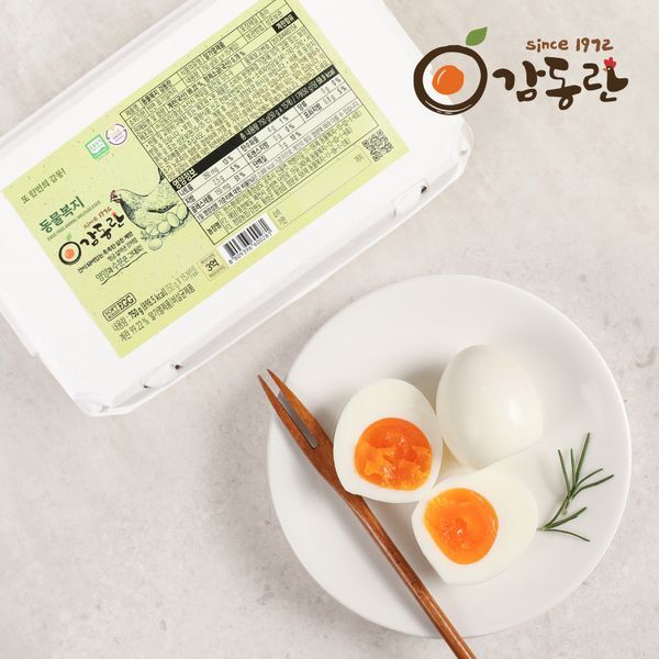 ㈜감동란 교보문고 인정식탁 감동란간이 밴 촉촉한 동물복지란 반숙계란 15개입
