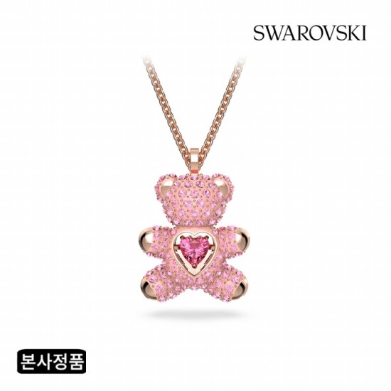 [스와로브스키][스와로브스키/본사정품] Teddy Heart 핑크 로즈골드 목걸이 5642976