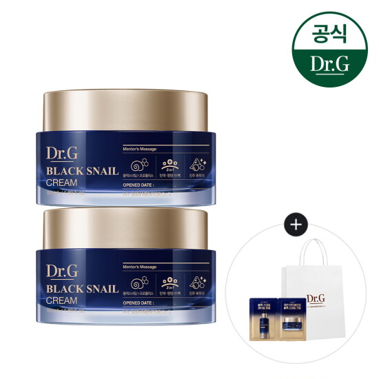 [닥터지][닥터지]블랙 스네일 크림 50ml 1+1 (증)블랙스네일 2열 샘플+닥터지 쇼핑백(소)