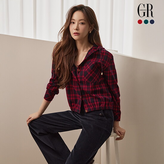 [조르쥬 레쉬]○25FW 체크 후드 셔츠 점퍼 3종