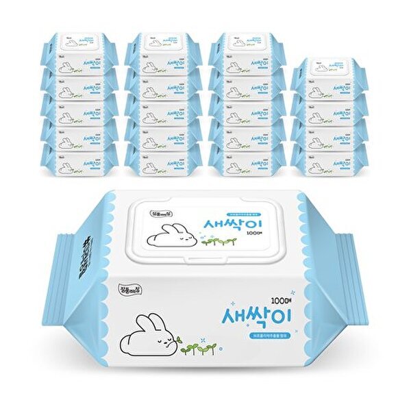 잘풀리는집 [하프클럽/잘풀리는집]새싹이 물티슈 100매 x 20개입