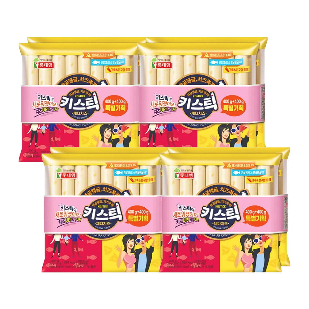 롯데웰푸드 롯데푸드 키스틱  체다치즈 400g+400gx4개