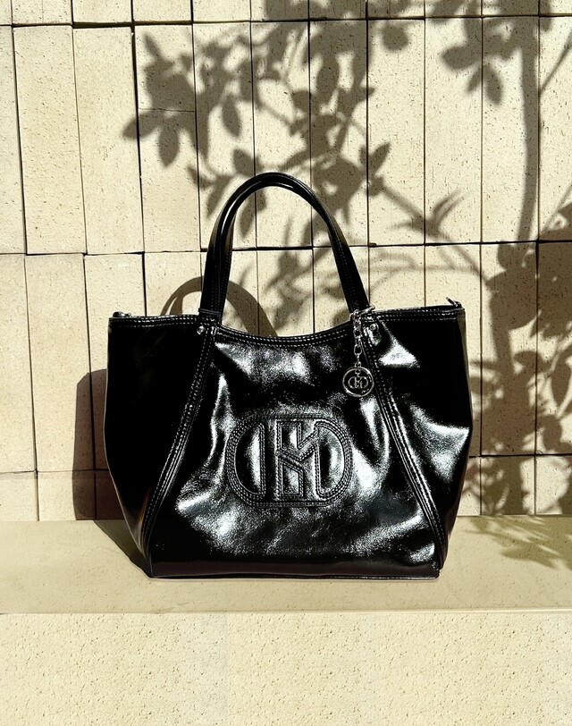헤지스ACC [헤지스 액세서리] [26FW] HIBA6F529BK 주말한정 특가선물추천H20크링클 시그니처 H 블랙 토트겸 숄더백 M 유광
