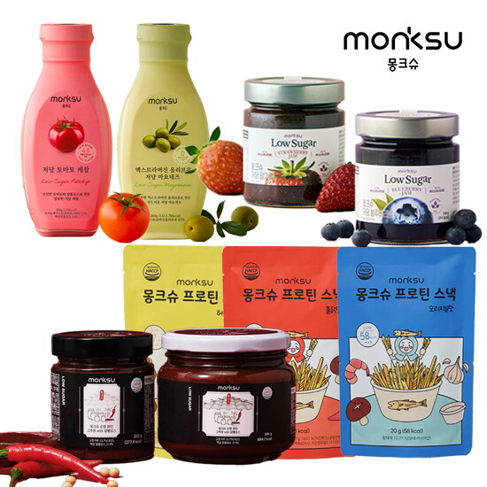 몽크슈 [몽크슈] 저칼로리 케찹/고추장/딸기잼/선물세트 외 골라담기