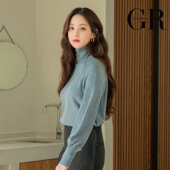 조르쥬 레쉬 캐시미어 실크 블렌디드 판초 터틀 니트 3종