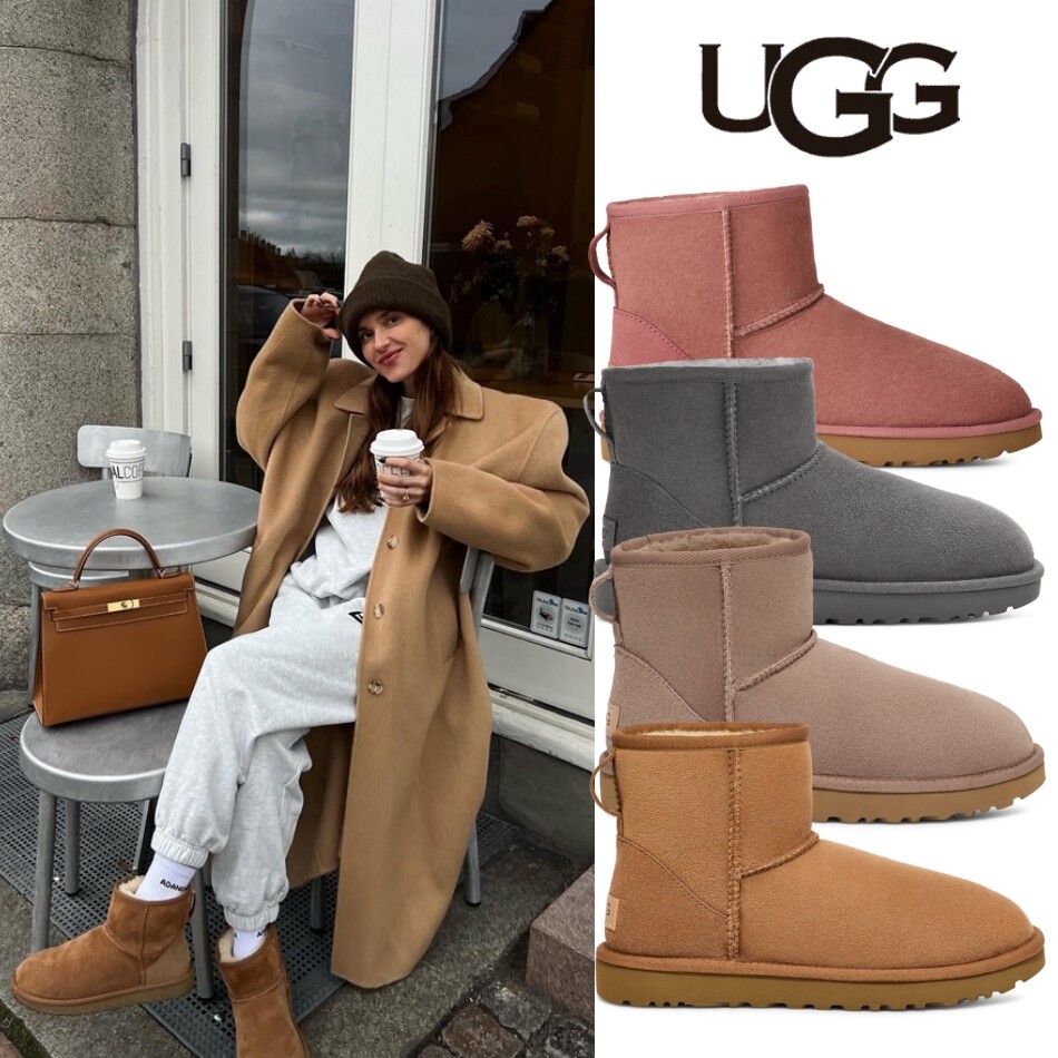 어그(프리미엄) 공식(WOMEN) 어그아이코닉 오버로크 스티치 미니 부츠 (클래식 미니 II) 4종