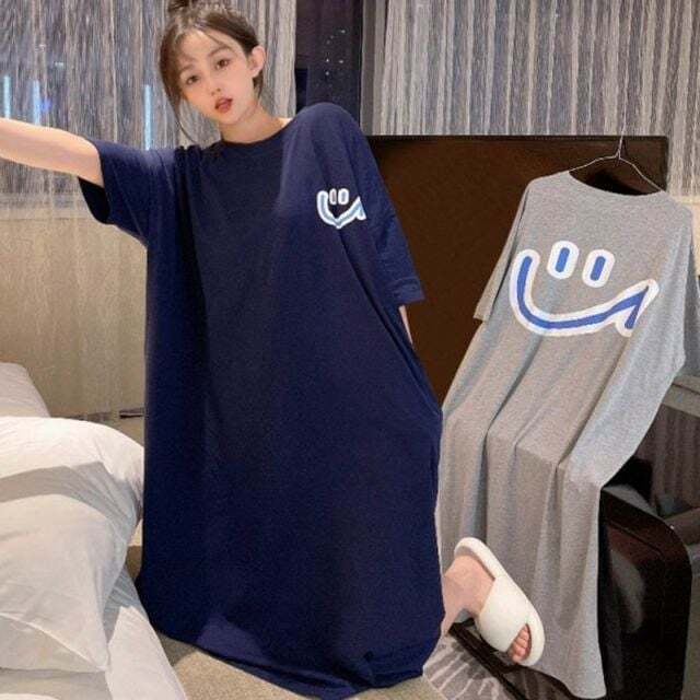 모노무드 [모노무드]모노무드 URK-447 귀여운 베이직 여자 빅 스마일 올데이 포인트 여름 반