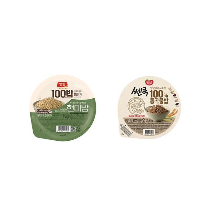 셀러허브 식품 양반 현미밥 130g 24개 + 쎈쿡 통곡물밥 195g 24개