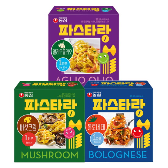 [농심]농심 파스타랑 볼로네제 2개 + 버섯크림 2개 + 알리오 2개