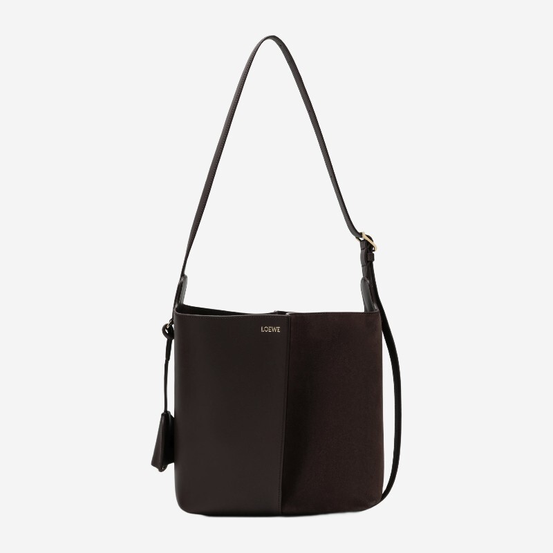 LOEWE 로에베 빌바오 스웨이드 트라페조이드 버킷백 A418WRPX01LE 0018