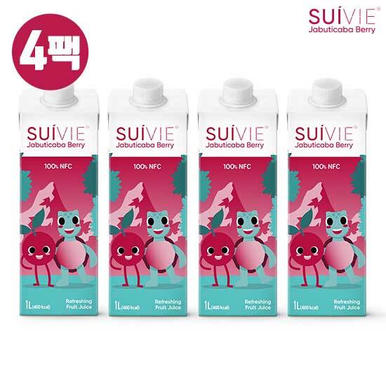[SUIVIE ]T○[4팩]수이비 자보티카바 NFC 100퍼센트 (1L X 4팩)[H]