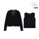 [LBL]○26SS 린넨블렌디드 크로셰 가디건+니트 SET