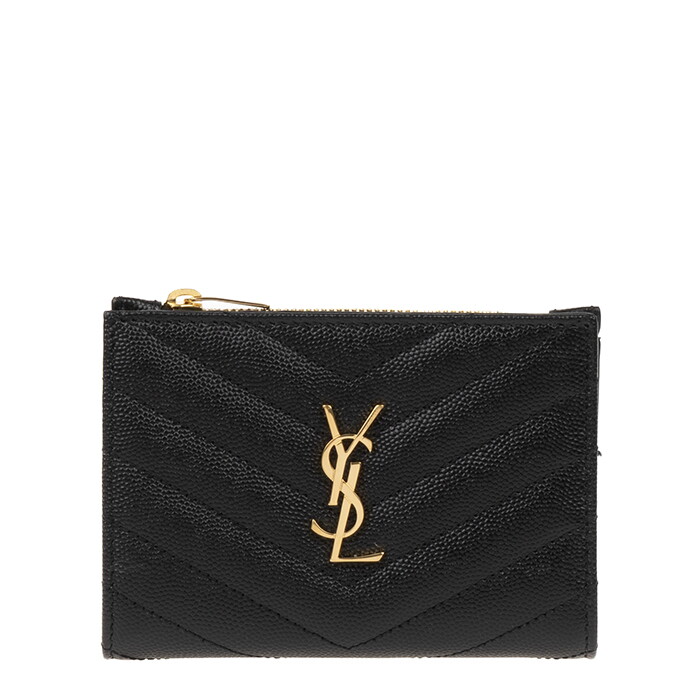 SAINT LAURENT PARIS (정상가:820000) 모노그램 지퍼 여성 반지갑 / 668287-BOW01-1000