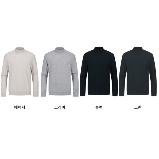[앤드지](로운 PICK)앤드지 남자 모크넥 니트 반목 반폴라 니트 4종 BJE4EUJ1003