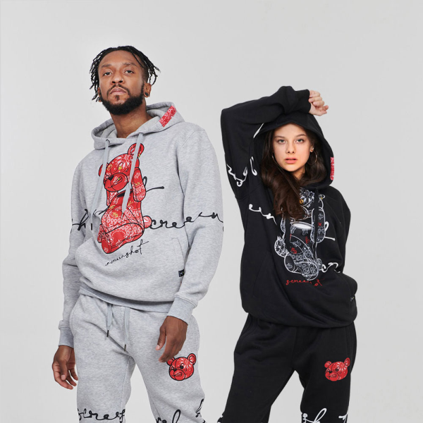 기타 [무니크영]H1122 무니크영 페이즐리 베어 후드 티셔츠