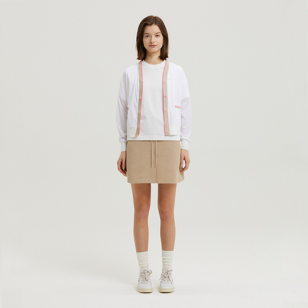 에이븐 [에이븐]슬림 플레어 밴딩 스커트 베이지