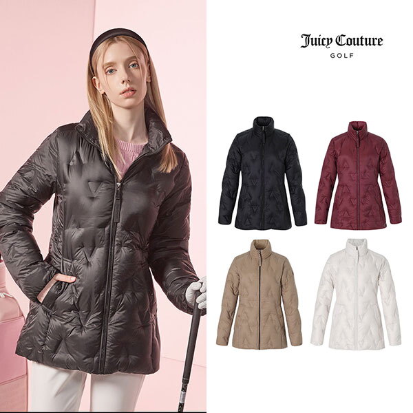 쥬시꾸뛰르골프 [핫딜][쥬시꾸띄르골프] 하이넥 퀼팅 덕다운 여성 4컬러 택1 B