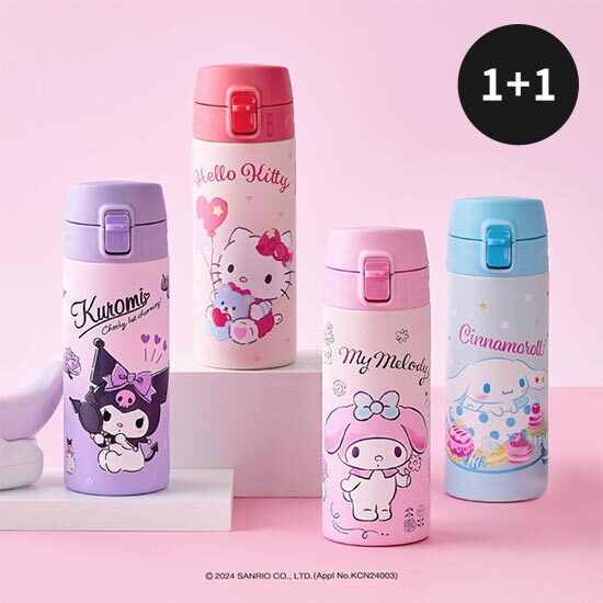[락앤락][1+1] NEW 스쿨핏 산리오캐릭터즈 원터치 텀블러 400ml 2개 세트 (LHC3219)