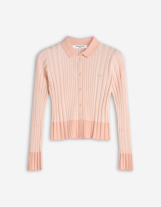 MAISON KITSUNE 메종키츠네 25SS 메종키츠네 가디건 OW00504KT11210088 PORCELAINE PINK DOM
