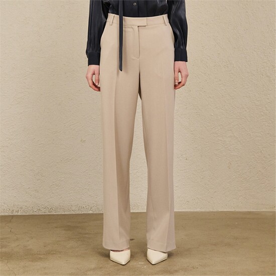 [누브][정상가 108000원][누브] Straight Semi Wide Pants - Beige