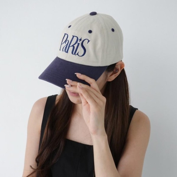 주식회사 미라클세븐 신상오픈런 [하프클럽/신상오픈런]나리애 볼캡 배색 여성 투톤 면 모자 레터링