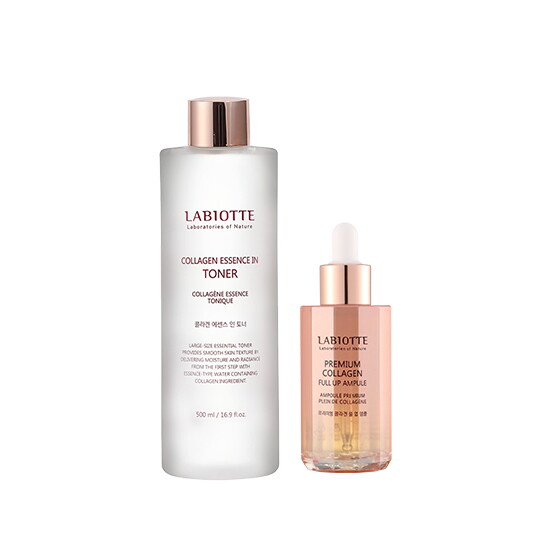 [라비오뜨(화장품)][라비오뜨] 이유미&고유리 공구 프리미엄 콜라겐 풀 업 앰플50ml*1+ 에센스 인 토너500ml*1