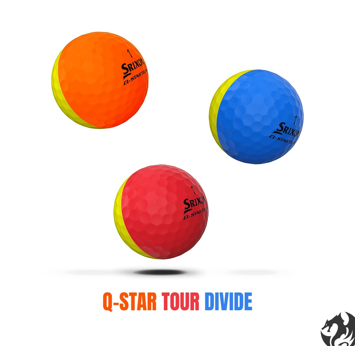 스릭슨(레저) 릭슨 Q-STAR TOUR DIVIDE 큐스타 투어 디바이드 반반 골프공 3피스 우레탄 12구