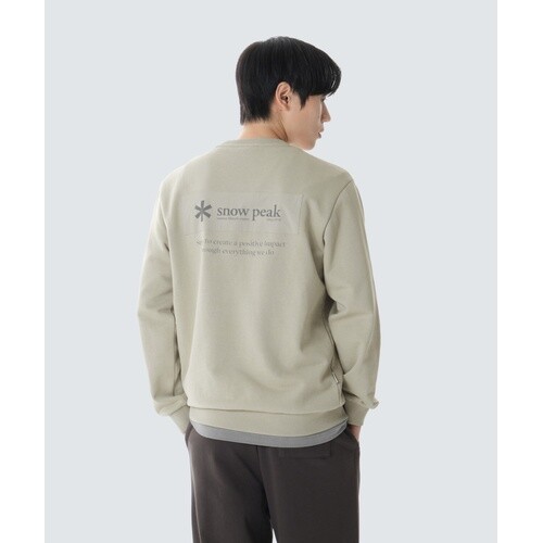 스노우피크 어패럴 스노우피크 우븐 패치 맨투맨 (S26FMFHT24) Moss Gray