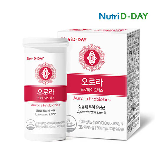 [뉴트리디데이][H][1병]오로라 프로바이오틱스 (300mg X 30캡슐)