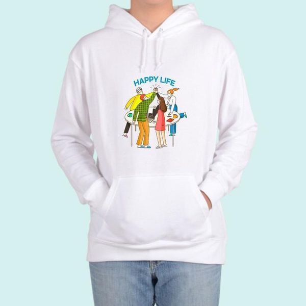 주식회사 셀러허브_레이틀리 셀러허브(하프클럽) [하프클럽/셀러허브_여성트랜드패션]후드티 소확행 힐링 가족티 HH