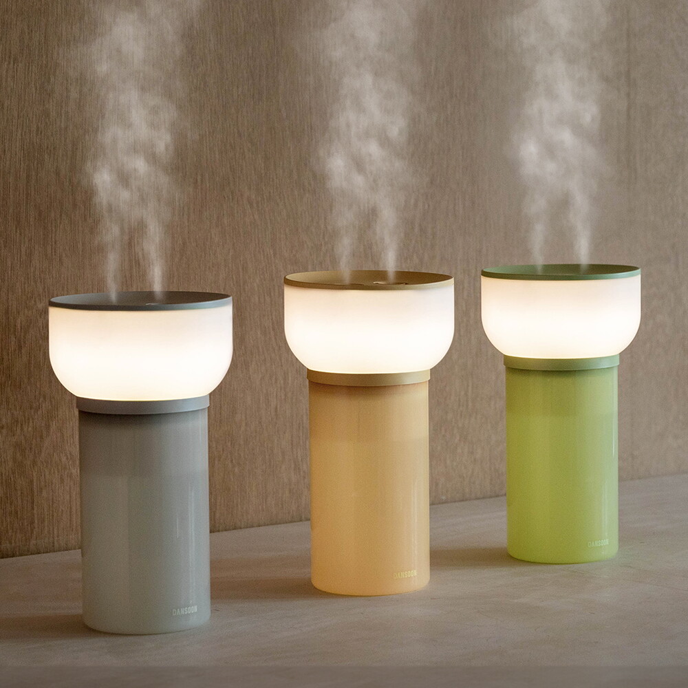 피티코퍼레이션(주) [환절기 필수템] 단순생활 통세척 무드등 감성 베이글 듀얼 초음파 미니 무선 가습기 1L